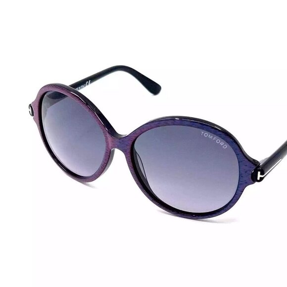 NWT Tom Ford FT0343 Purple Round 83mm Sunglasses main image 4